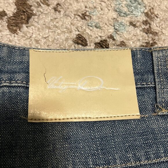 NWT Vintage Don Abstract Baggy Jean Shorts Size 30 Y2K - Picture 7 of 8